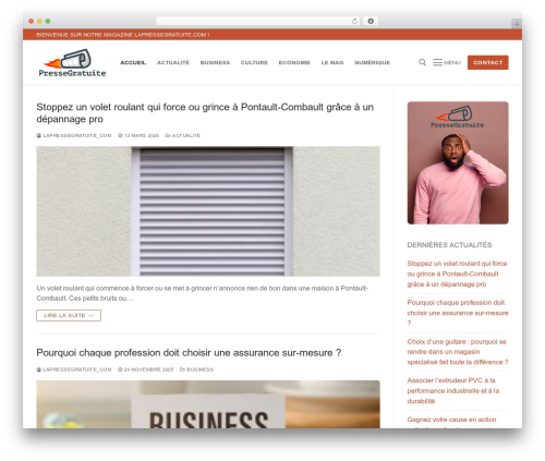 Customify WordPress theme - lapressegratuite.com