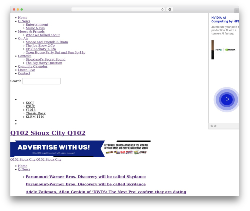 Newsmag WP theme - q102siouxcity.com