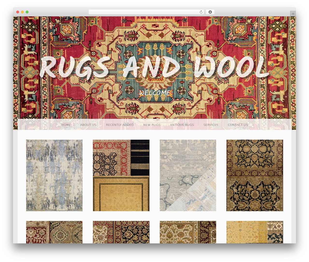 Snaps WordPress theme design - rugsandwool.com