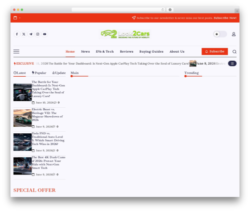 Theme WordPress Blogsy - look2cars.com Theme WordPress Blogsy - look2cars.com