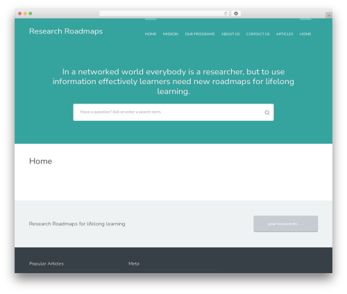WordPress theme Flatbase - researchroadmaps.org