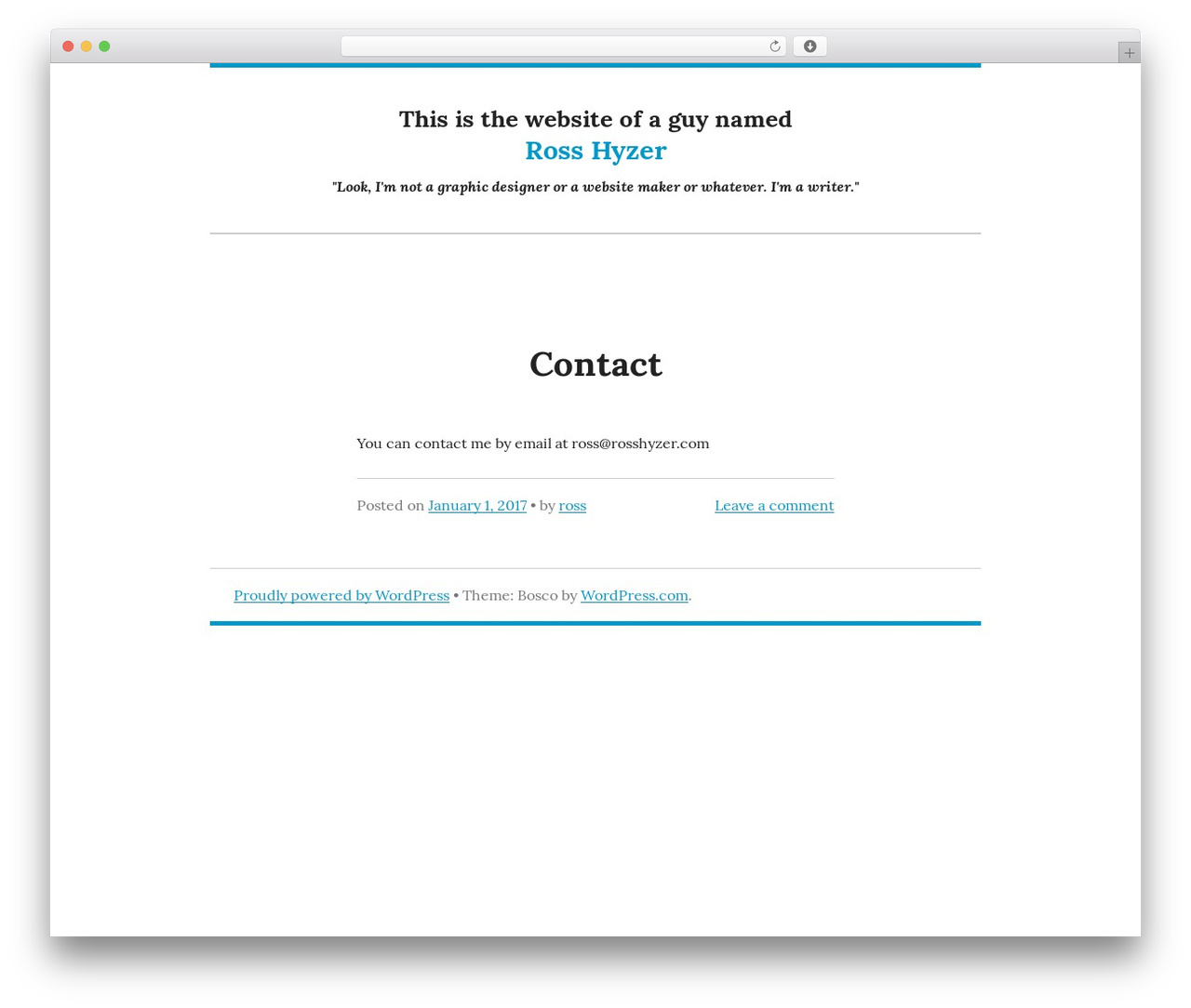Bosco WordPress theme - rosshyzer.com Bosco WordPress theme - rosshyzer.com
