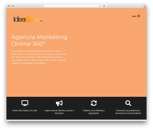 WordPress website theme LEVELUP - ideageek.mx