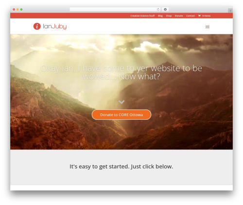 Divi theme WordPress - ianjuby.org