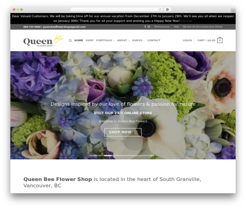 Flatsome WordPress ecommerce template - queenbeeflowershop.com