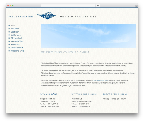 Infinity WordPress website theme - inselsteuerberater.de