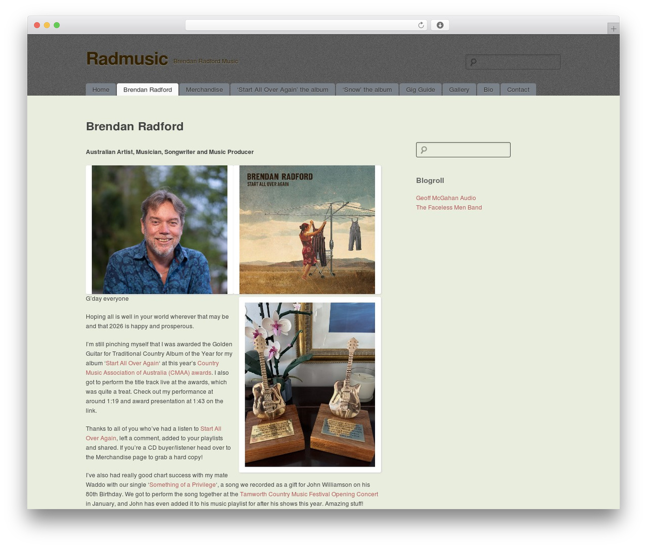 simpleX WordPress theme - radmusic.com.au