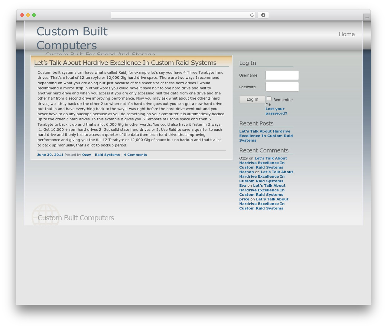 WordPress theme Andreas04 - quickerthanacatcanlickitsass.com