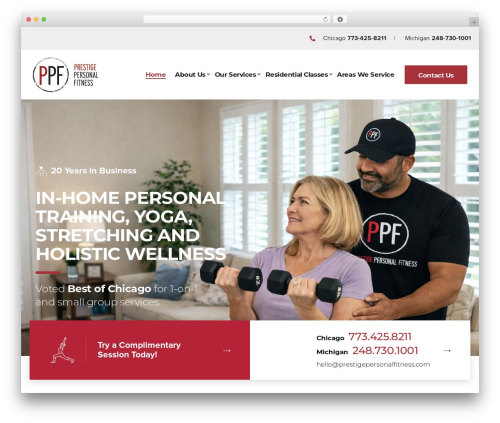 WordPress theme click5 Interactive Theme - prestigepersonalfitness.com