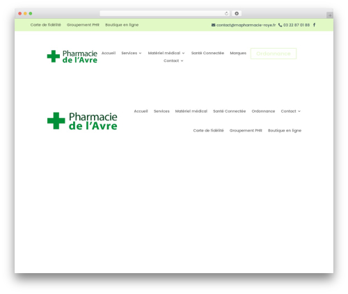 WordPress theme Divi - pharmacie-avre-roye.com
