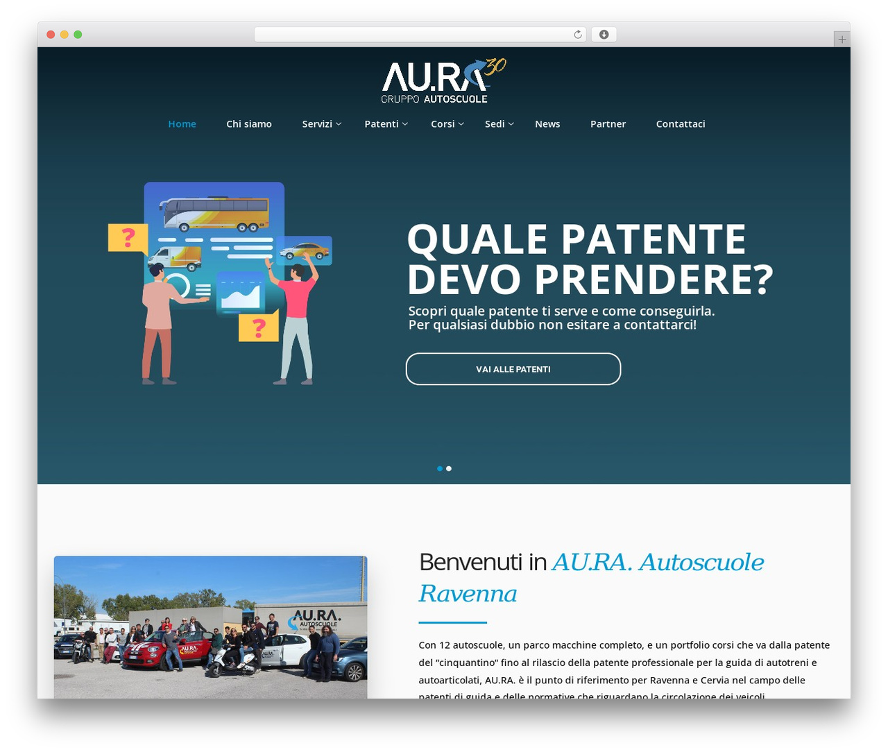 WordPress theme Evockans - autoscuoleaura.it
