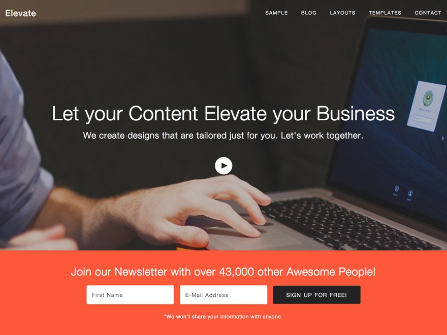 Theme WordPress Elevate Theme by Appfinite