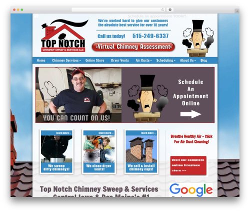 WordPress theme GoBoom - iowachimneysweep.com