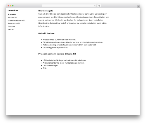 WordPress theme tiny - camark.se