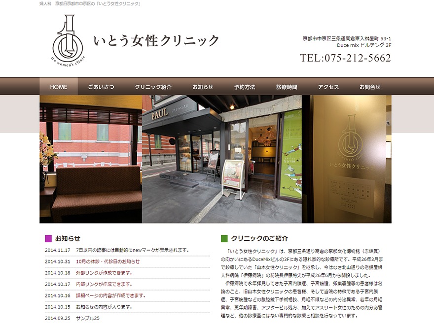 Best WordPress theme いとう女性クリニック by TAIYODO Co., Ltd.
