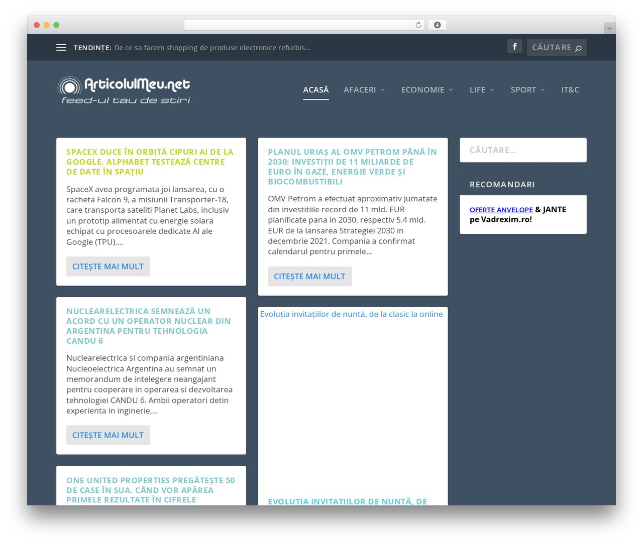 Extra Child WordPress theme - articolulmeu.net