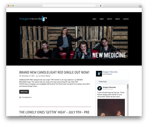 Musicpro WordPress theme - imagenrecords.com
