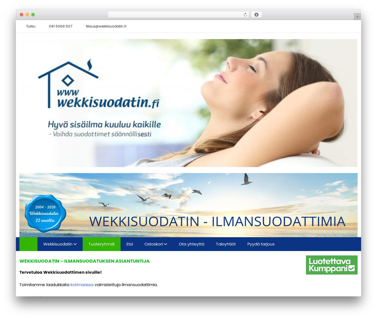 Theme WordPress Easy Store - wekkisuodatin.fi
