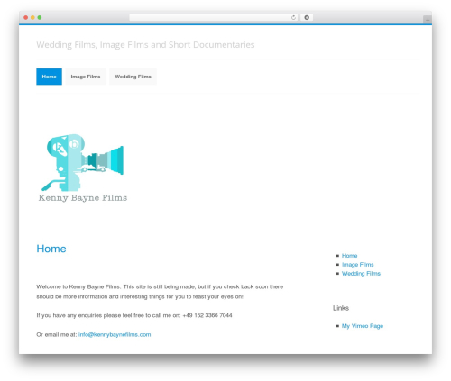 Theme WordPress elegantWhite - kennybaynefilms.com