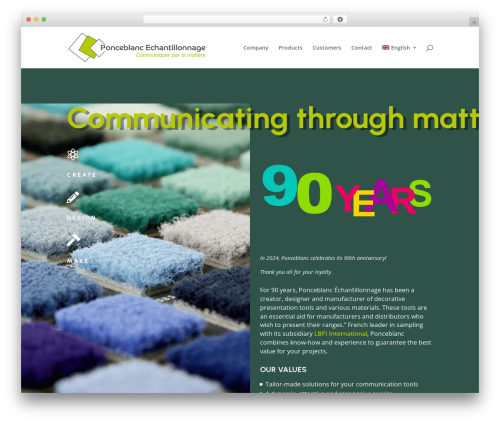 WordPress theme Divi - ponceblanc-echantillonnage.fr