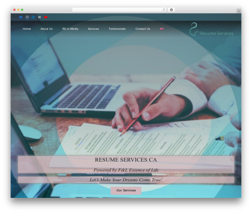 WordPress website theme Pepro Theme - resumeservices.ca