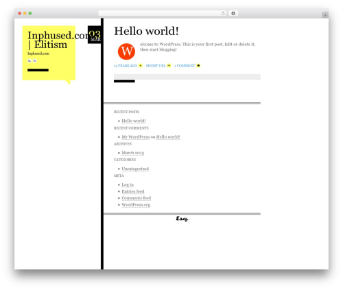 WP theme Esquire - inphused.com