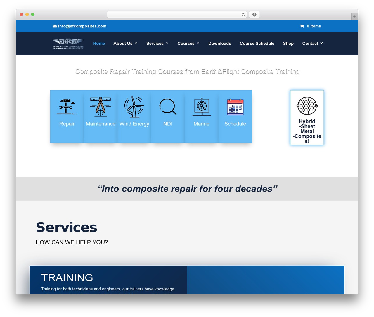 Divi theme WordPress - efcomposites.com