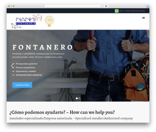 plumber WordPress theme - fontaneriananni.es