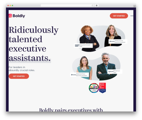 WordPress theme Coditive Firestarter Theme - boldly.com