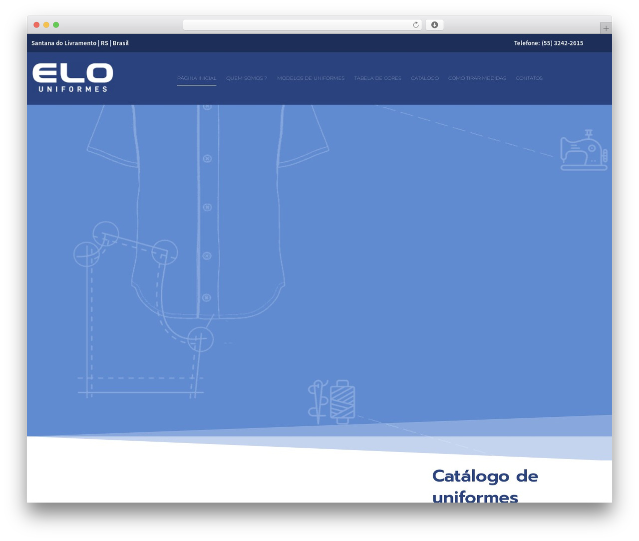 WordPress theme Elementor Hello Theme - elouniformes.com.br