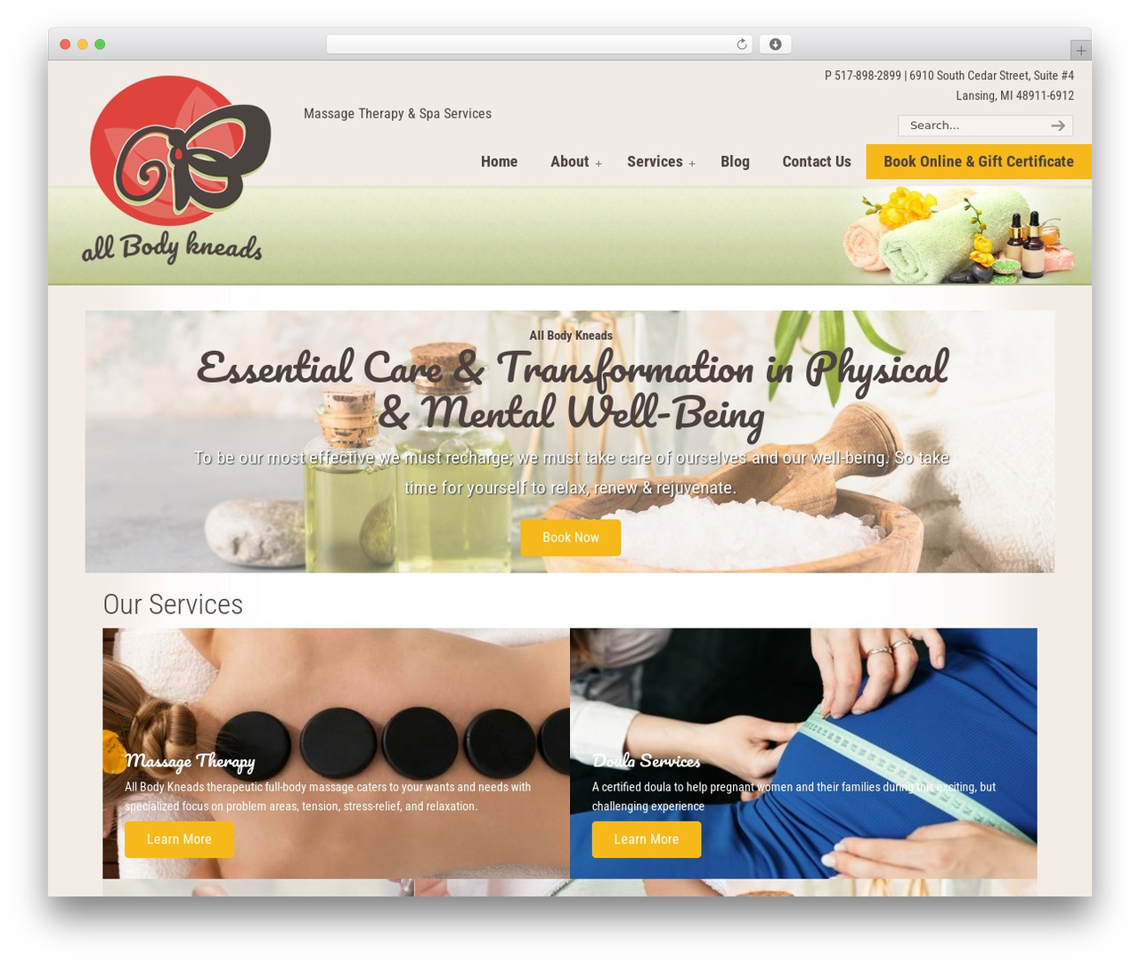 WordPress theme U-Design - allbodykneads.com