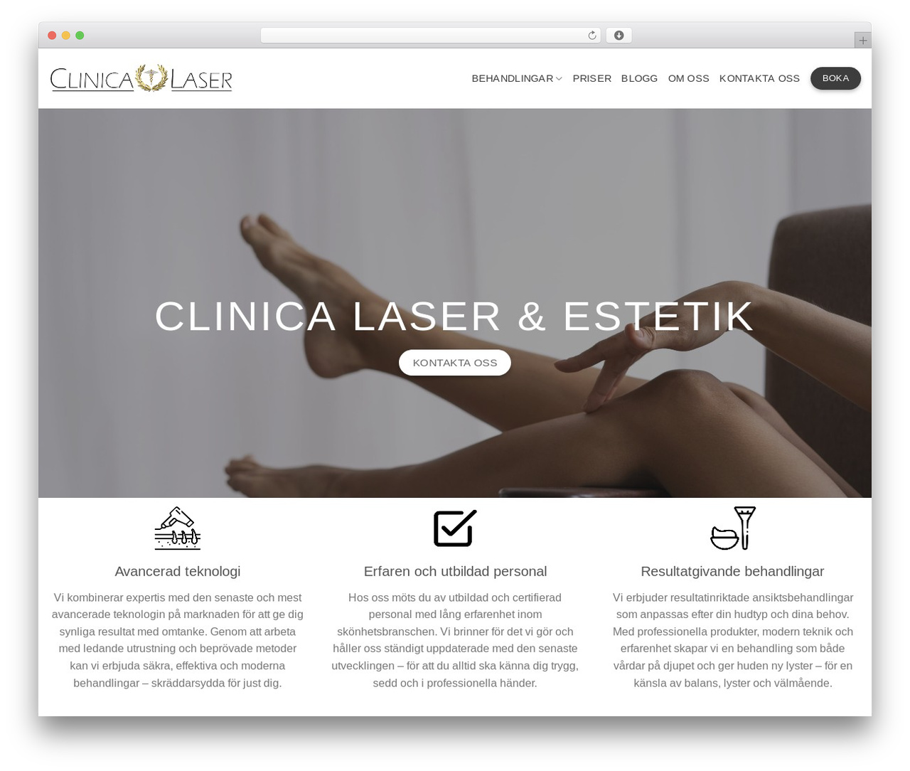 Best WordPress theme Flatsome - clinicalaser.se