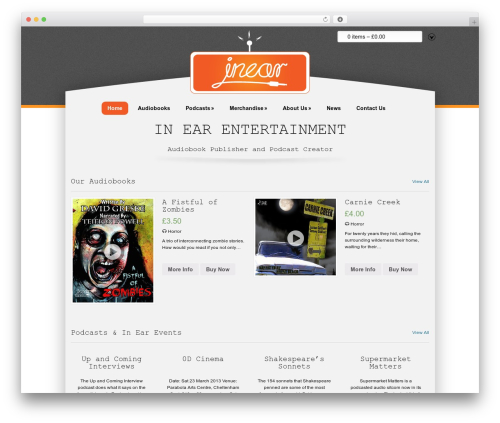 Catalyst WordPress theme - inearentertainment.com