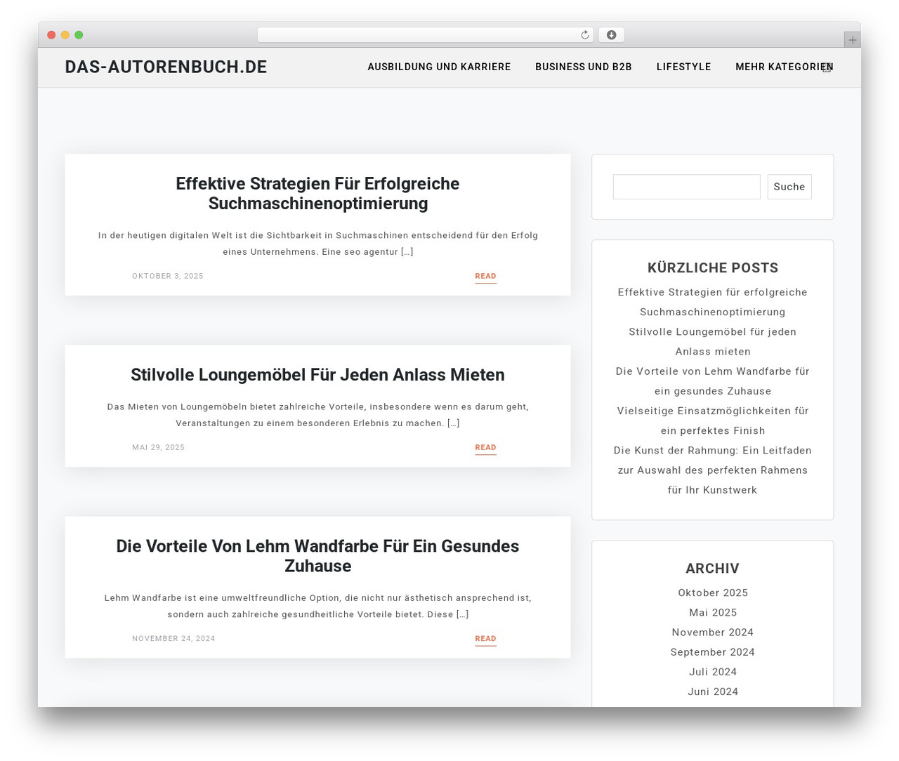 Moina theme WordPress - das-autorenbuch.de