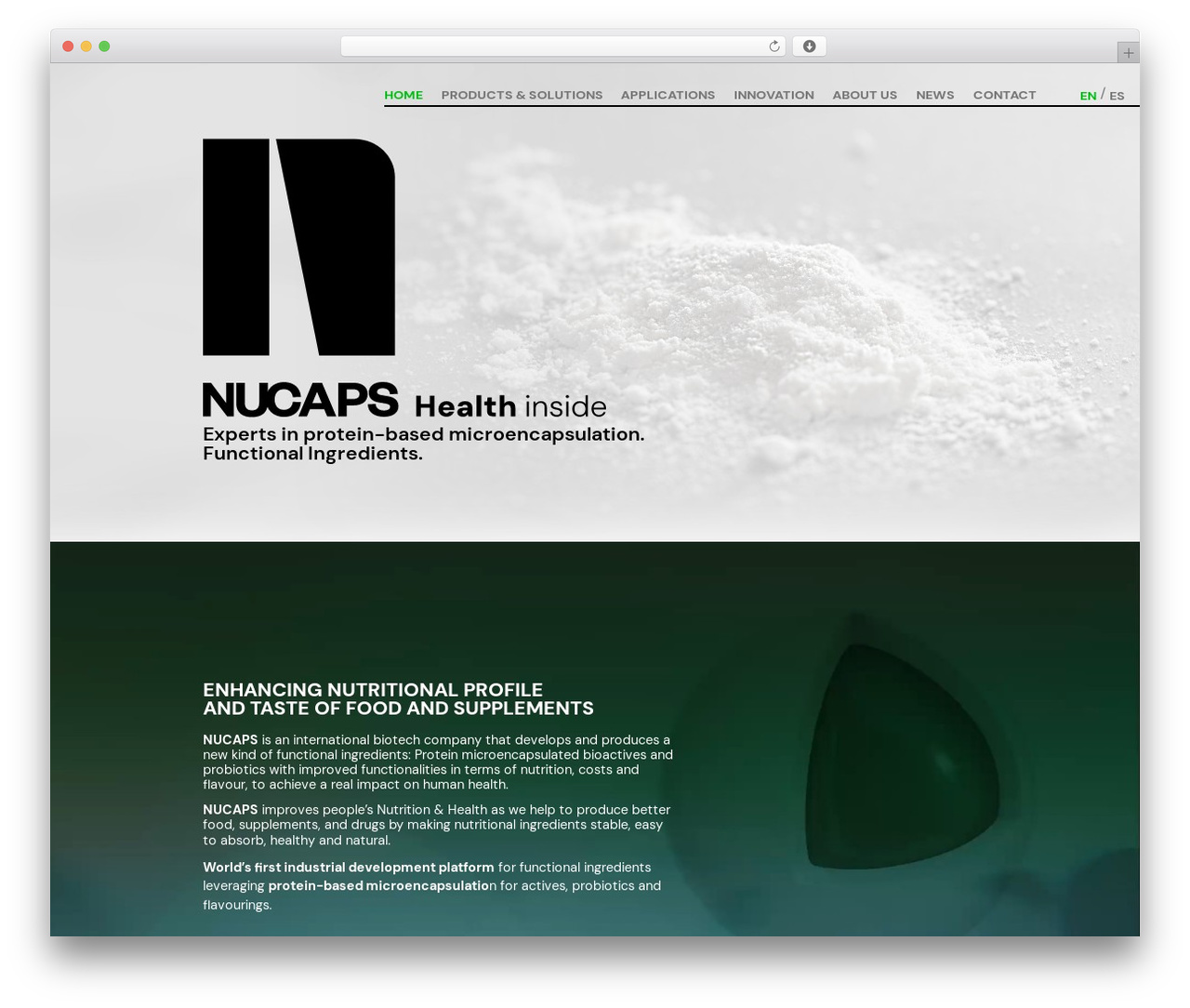 NUCAPS theme WordPress - nucapsnanotechnology.com