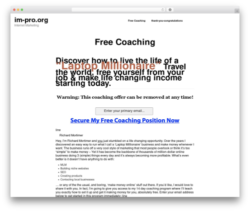 Theme WordPress Simon WP Framework - im-pro.org