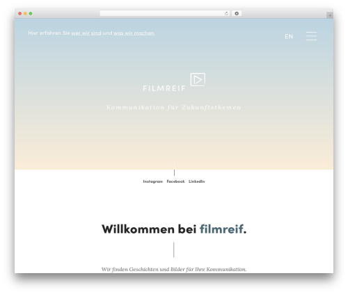 template WordPress theme - filmreif.team