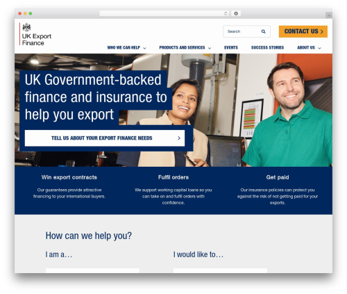 UKEF WordPress theme - www.ukexportfinance.gov.uk