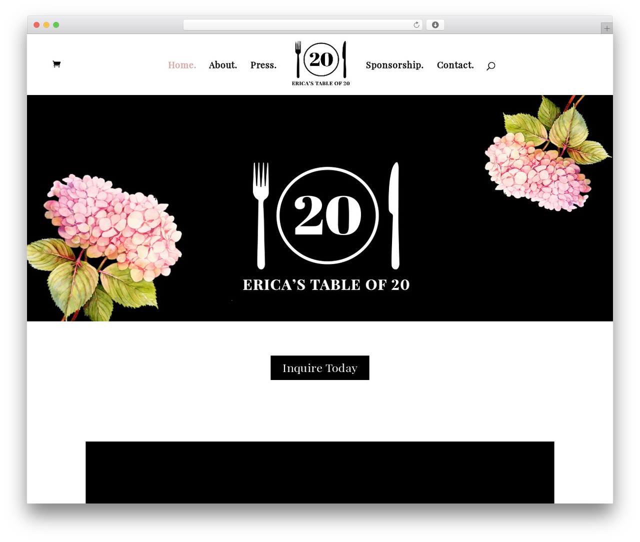 WordPress theme Divi - ericastableof20.com