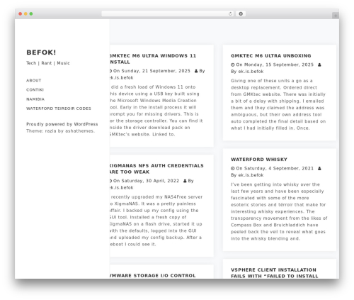 WordPress theme Razia - befok.net WordPress theme Razia - befok.net