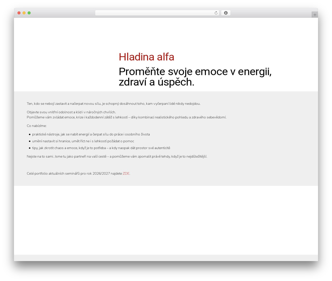 WordPress website theme Celeste - hladinaalfa.cz