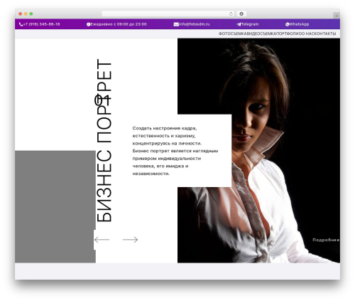 WordPress website theme SD Studio - fotosdm.ru