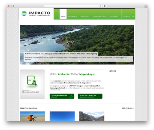 Arpora2 WordPress theme - impacto.co.mz