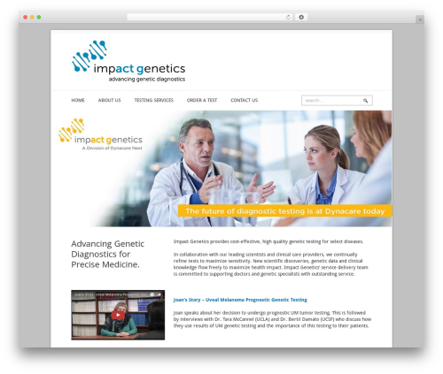 Best WordPress theme Primo WP - impactgenetics.com