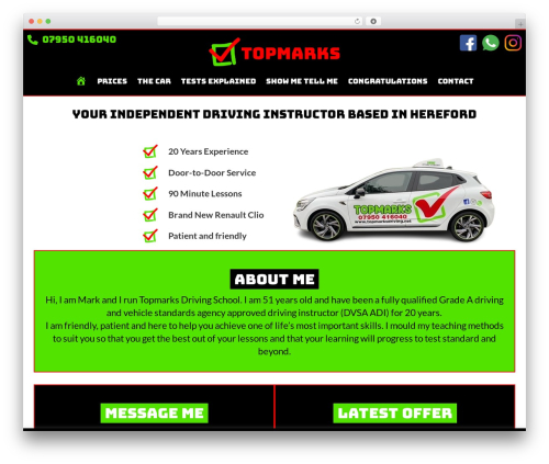 Bootstrap Basic WordPress website theme - topmarksdriving.net Bootstrap Basic WordPress website theme - topmarksdriving.net