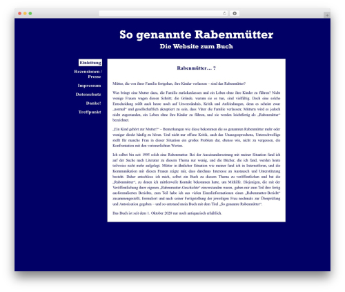 Buch - Theme WordPress theme - rabenmuetter-projekt.de