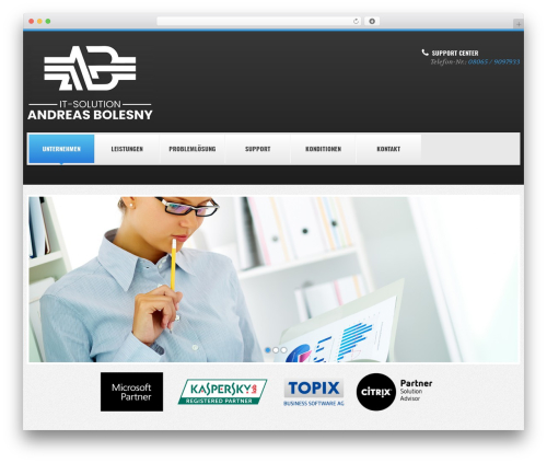 cherry top WordPress theme - itsolution-abo.de