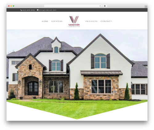 Divi theme WordPress - vandiverconstruction.com