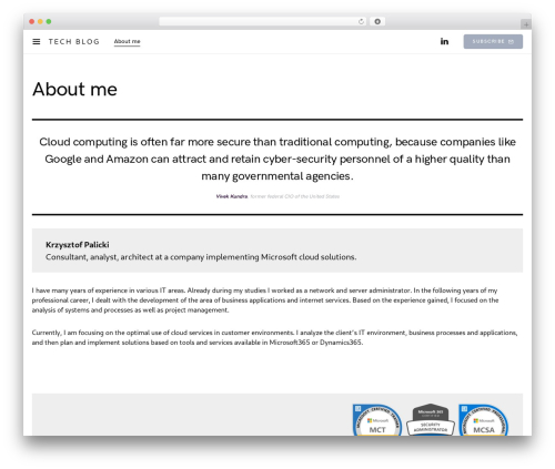 Squaretype WordPress blog theme - palicki.com