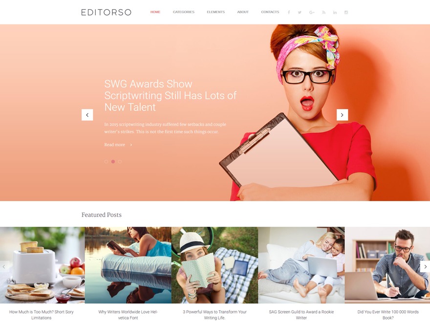 Editorso WordPress theme Editorso WordPress theme